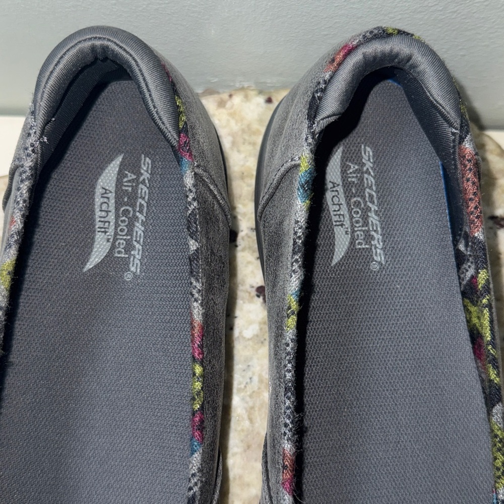 Skechers Arch Fit Uplift Core Roots Charcoal Slip On Shoes Women’s Sz 8.5 New! - Picture 11 of 12